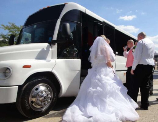 Wedding With Party Bus