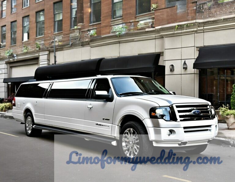 White 2014 Ford Expedition Limousine